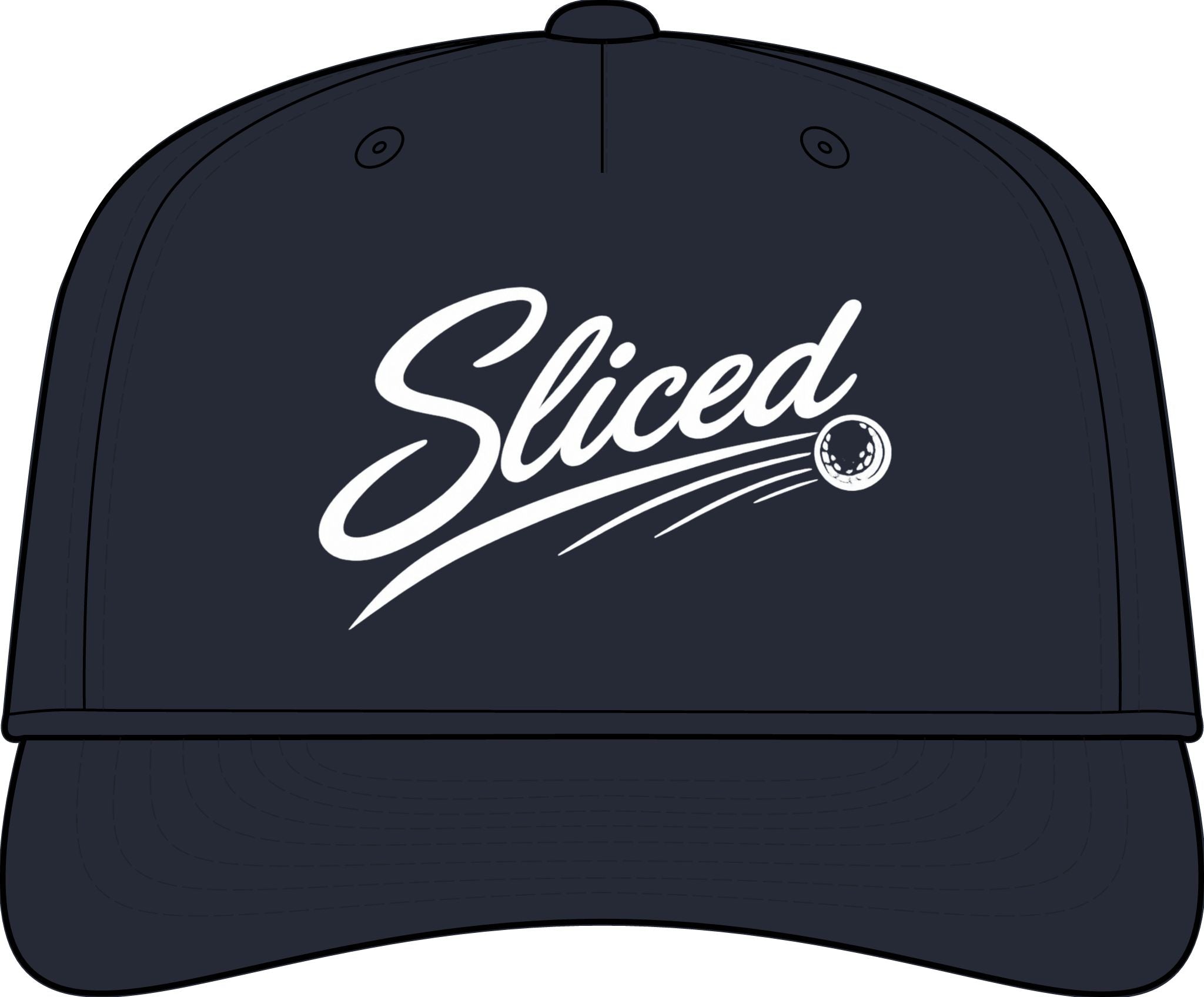 Sliced Script Golf Ball Cap | Performance Rope Hat