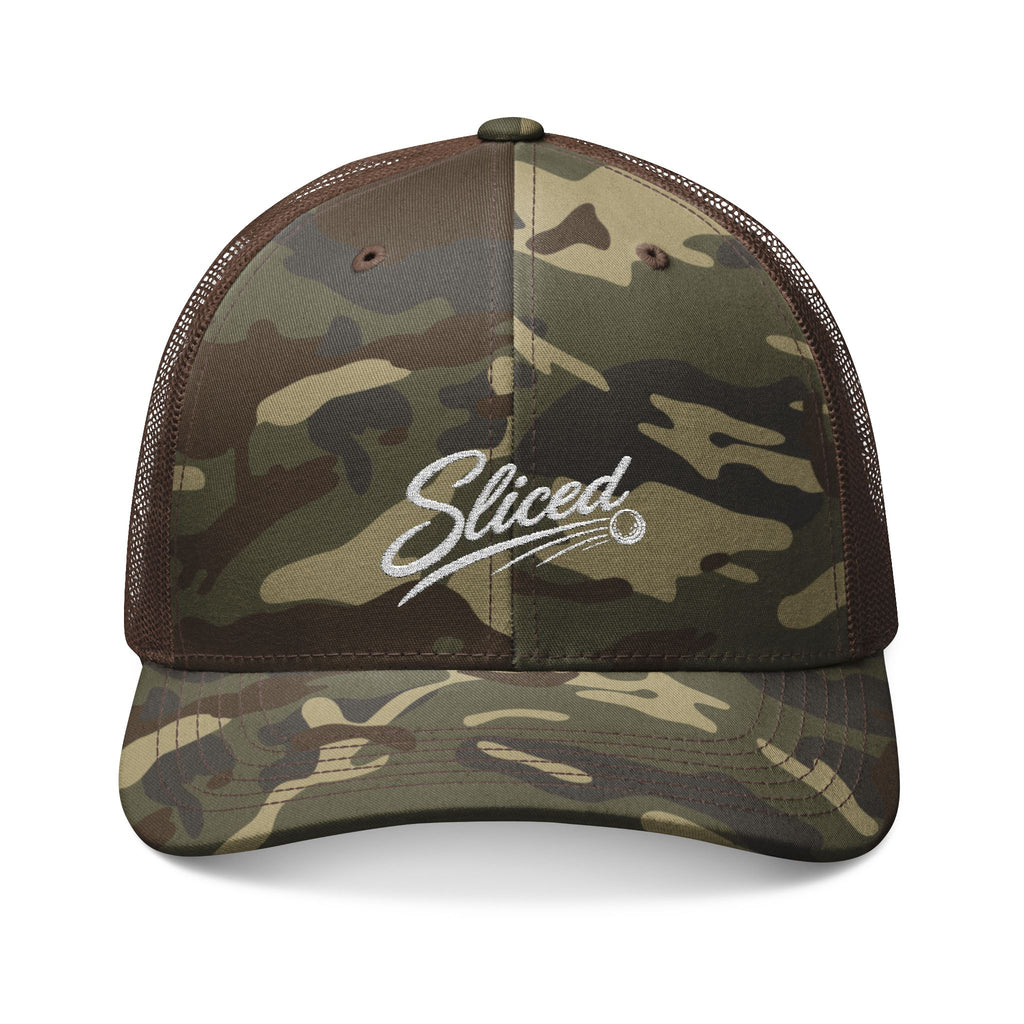 Sliced Camo Trucker Hat | Embroidered