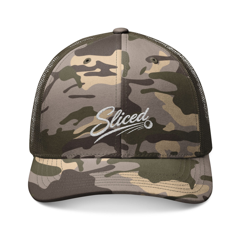 Sliced Camo Trucker Hat | Embroidered
