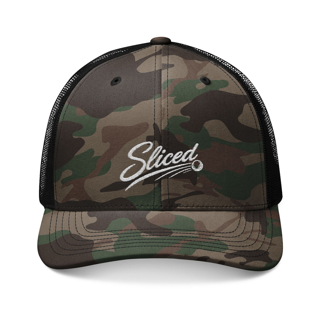 Sliced Camo Trucker Hat | Embroidered