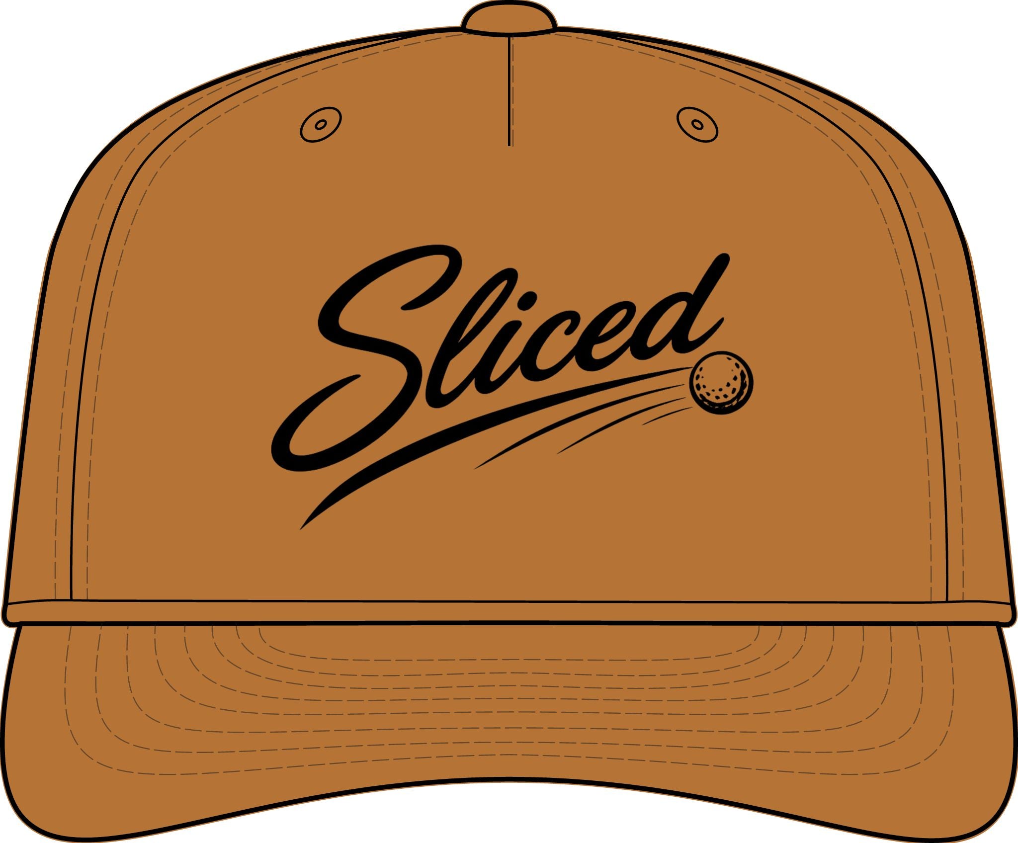 Sliced Script Golf Ball Cap | Performance Rope Hat