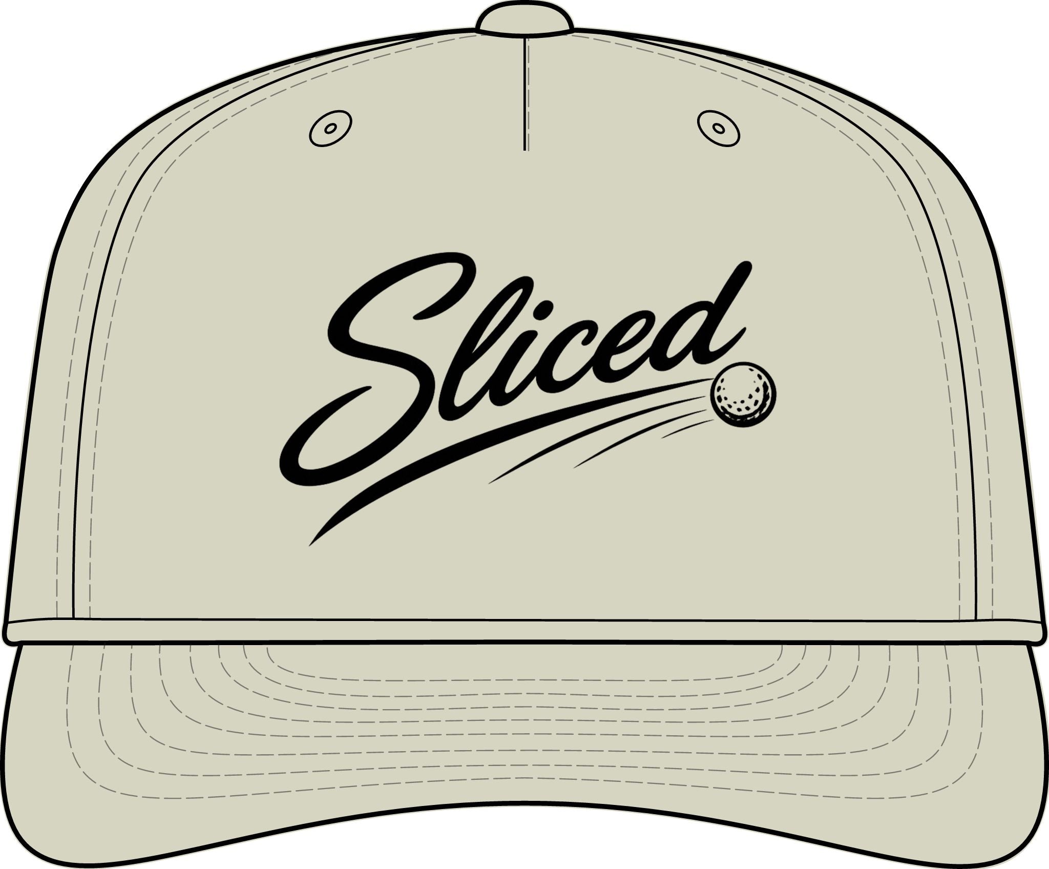 Sliced Script Golf Ball Cap | Performance Rope Hat