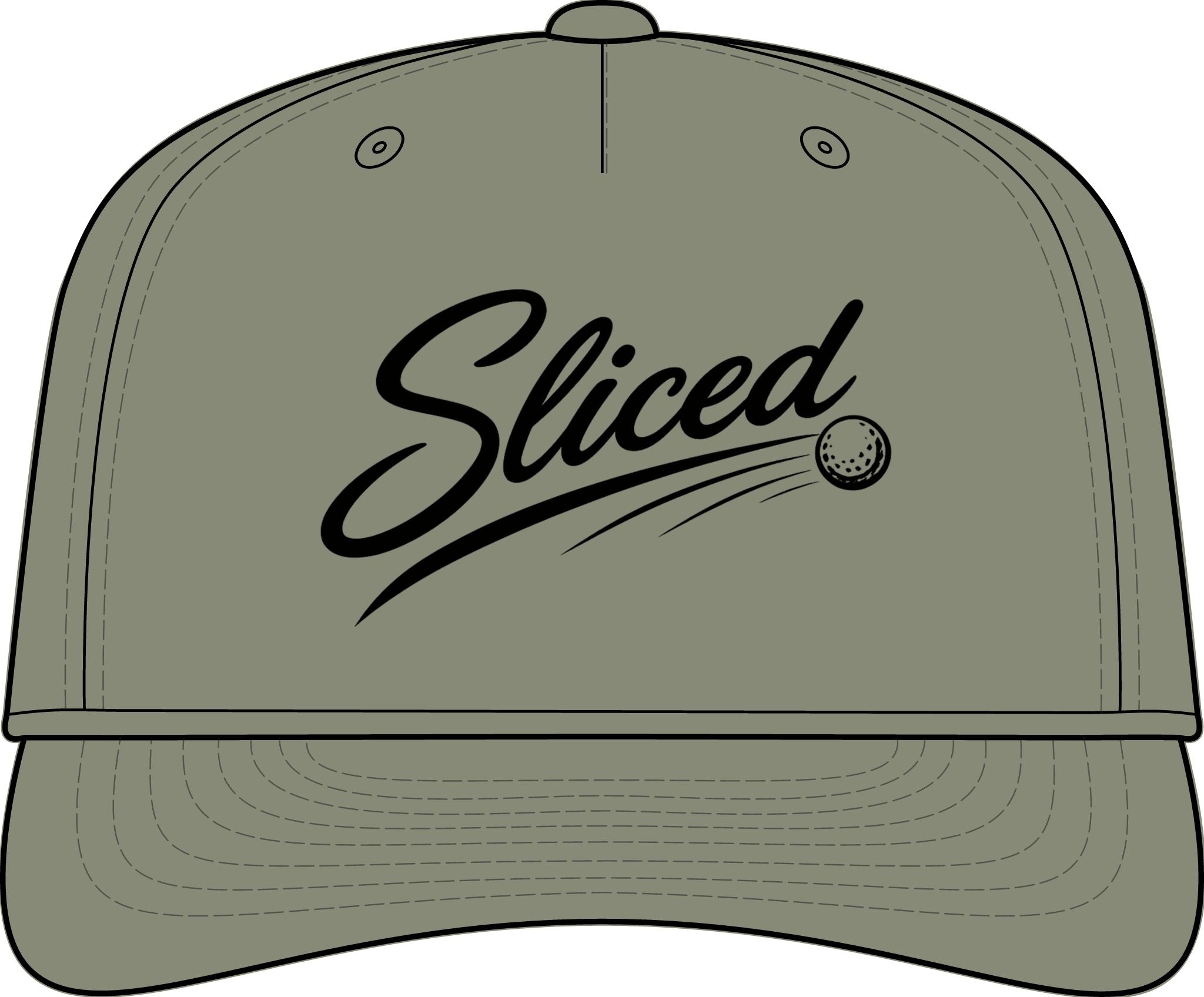Sliced Script Golf Ball Cap | Performance Rope Hat