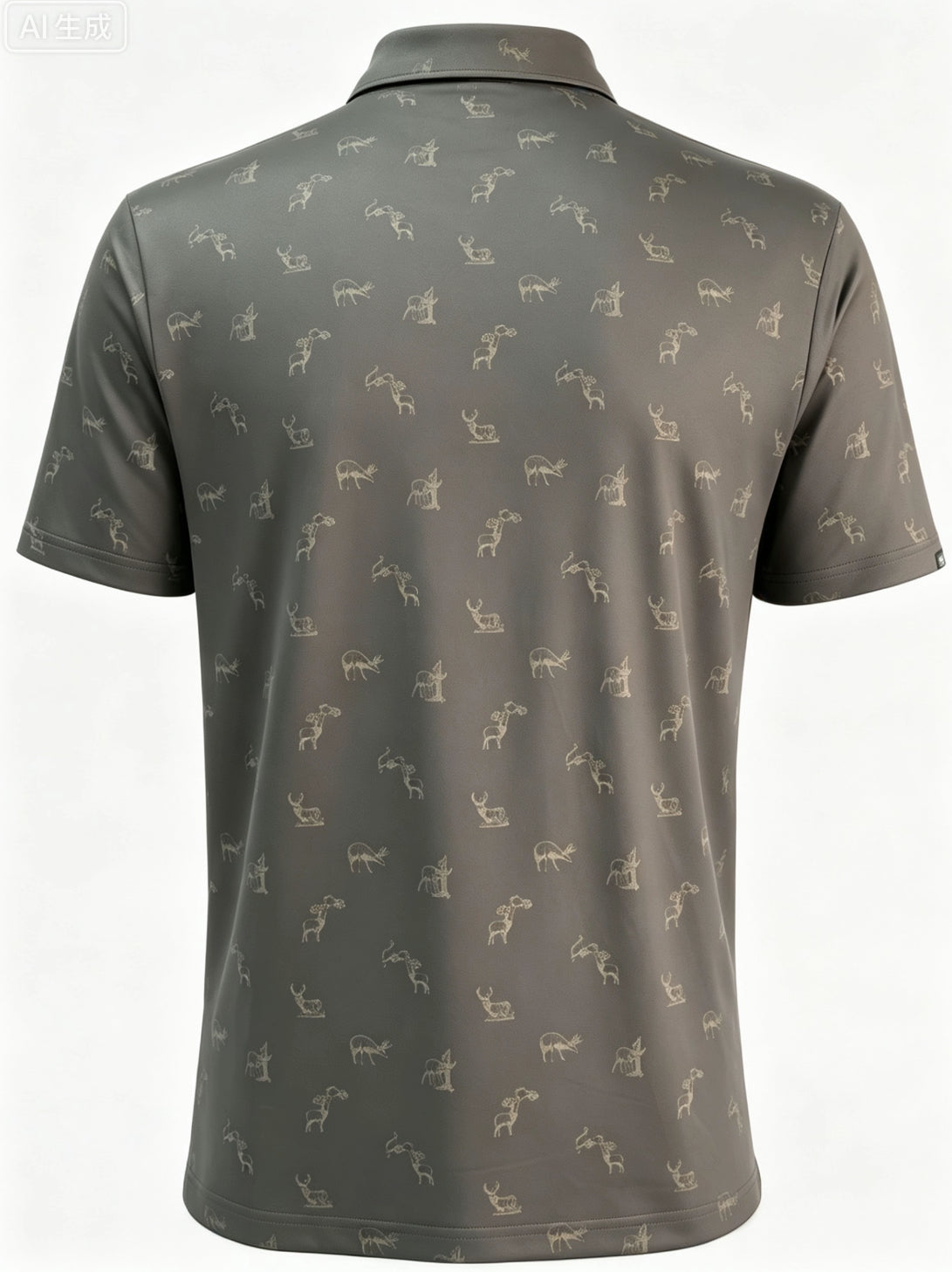 "Get Bucked" Golf Polo - Brown