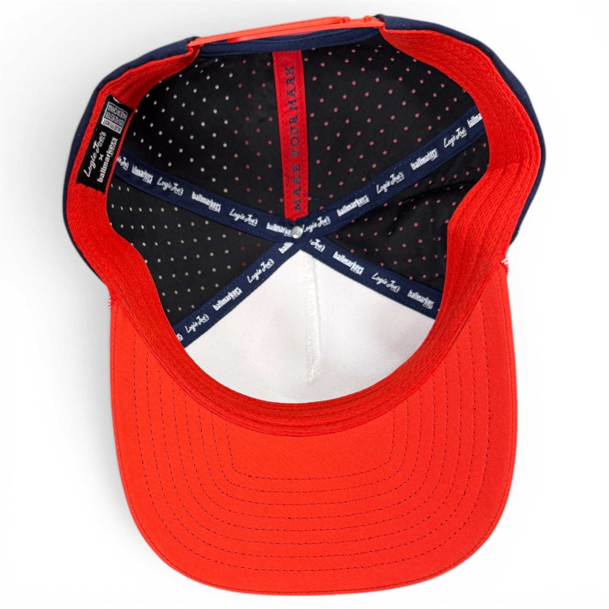 Freedom Flight Golf Hat | Snapback Cap | Built-in Magnetic Ball Marker Holder + Marker Included | Adjustable USA Eagle Red White Blue